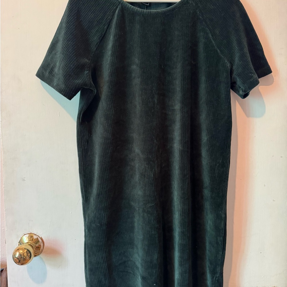 Dark Green Corduroy Dress